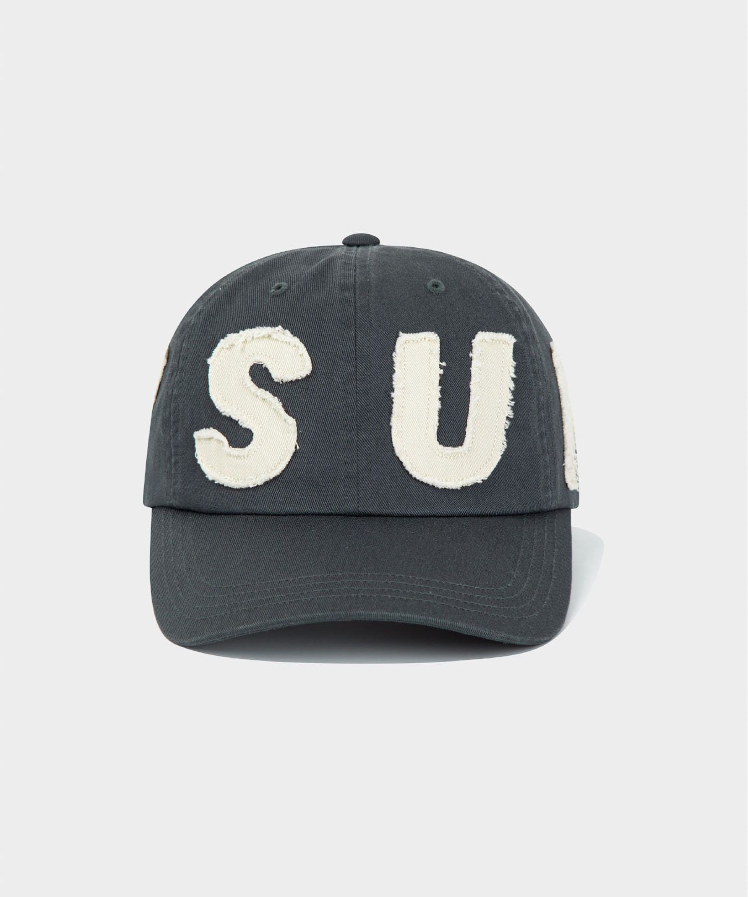 MUSINSA | SUNLOVE Cut Off Capital Cap Charcoal