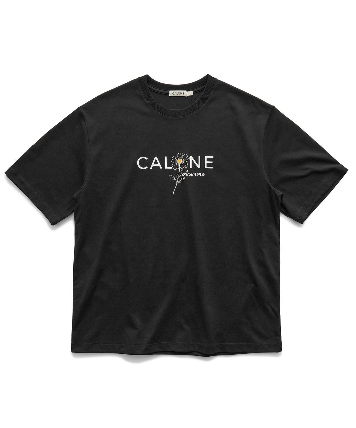 칼론(CALONE) 아네모네 코튼 반팔 티셔츠 블랙