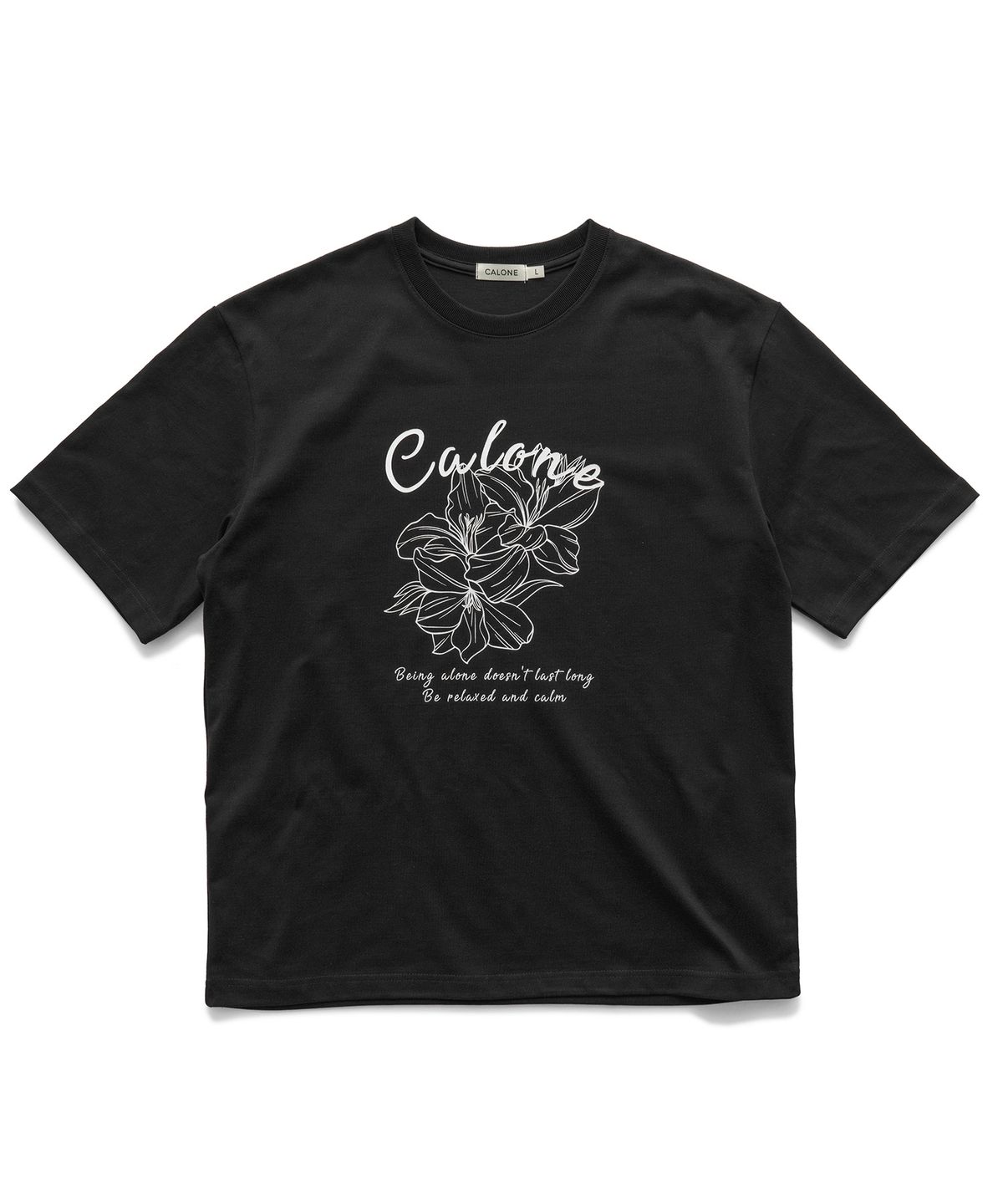 칼론(CALONE) 샤론 코튼 반팔 티셔츠 블랙