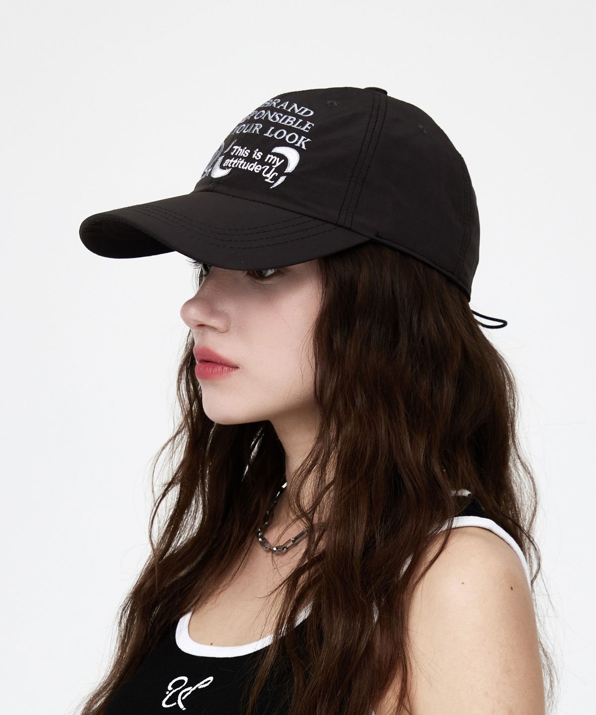 유룩(ULUK) 애디튜드 스트링 나일론 볼캡_Black