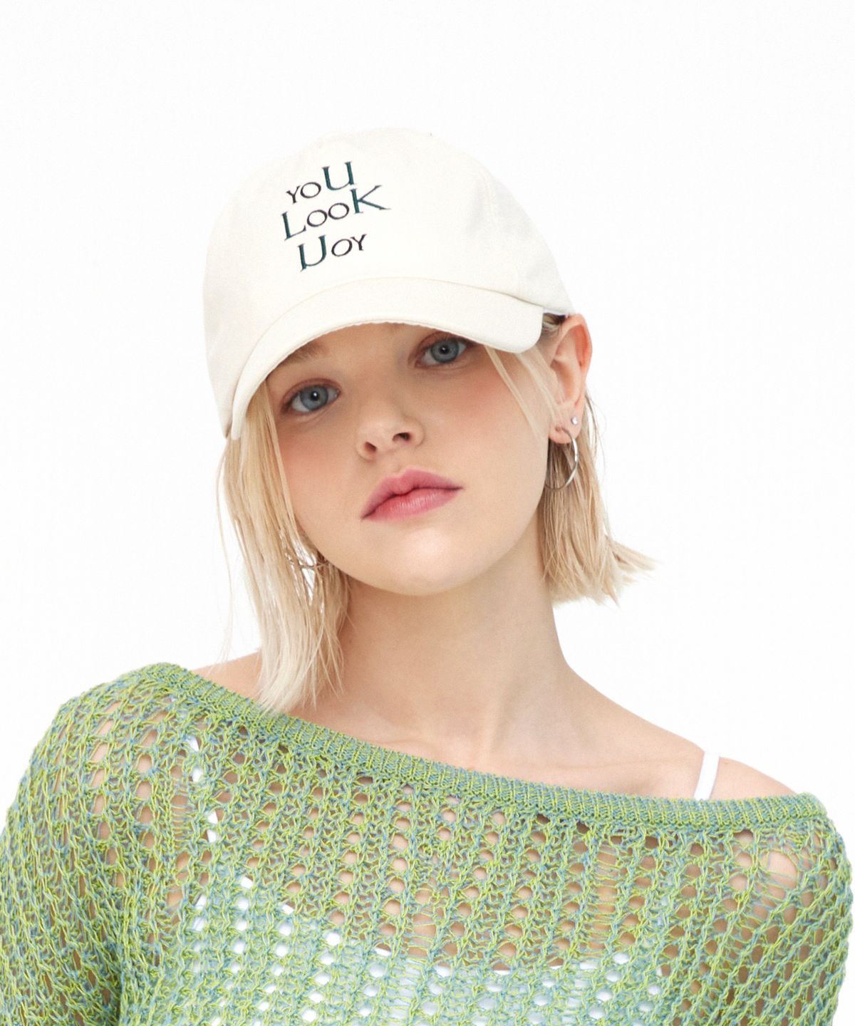 유룩(ULUK) 유룩유 자수 바이오 볼캡_Ivory
