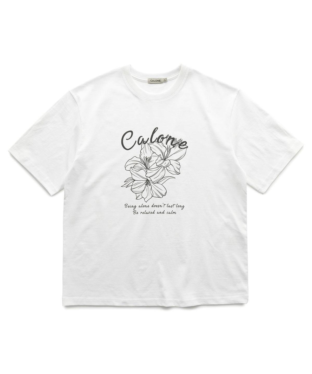 칼론(CALONE) 샤론 코튼 반팔 티셔츠 화이트