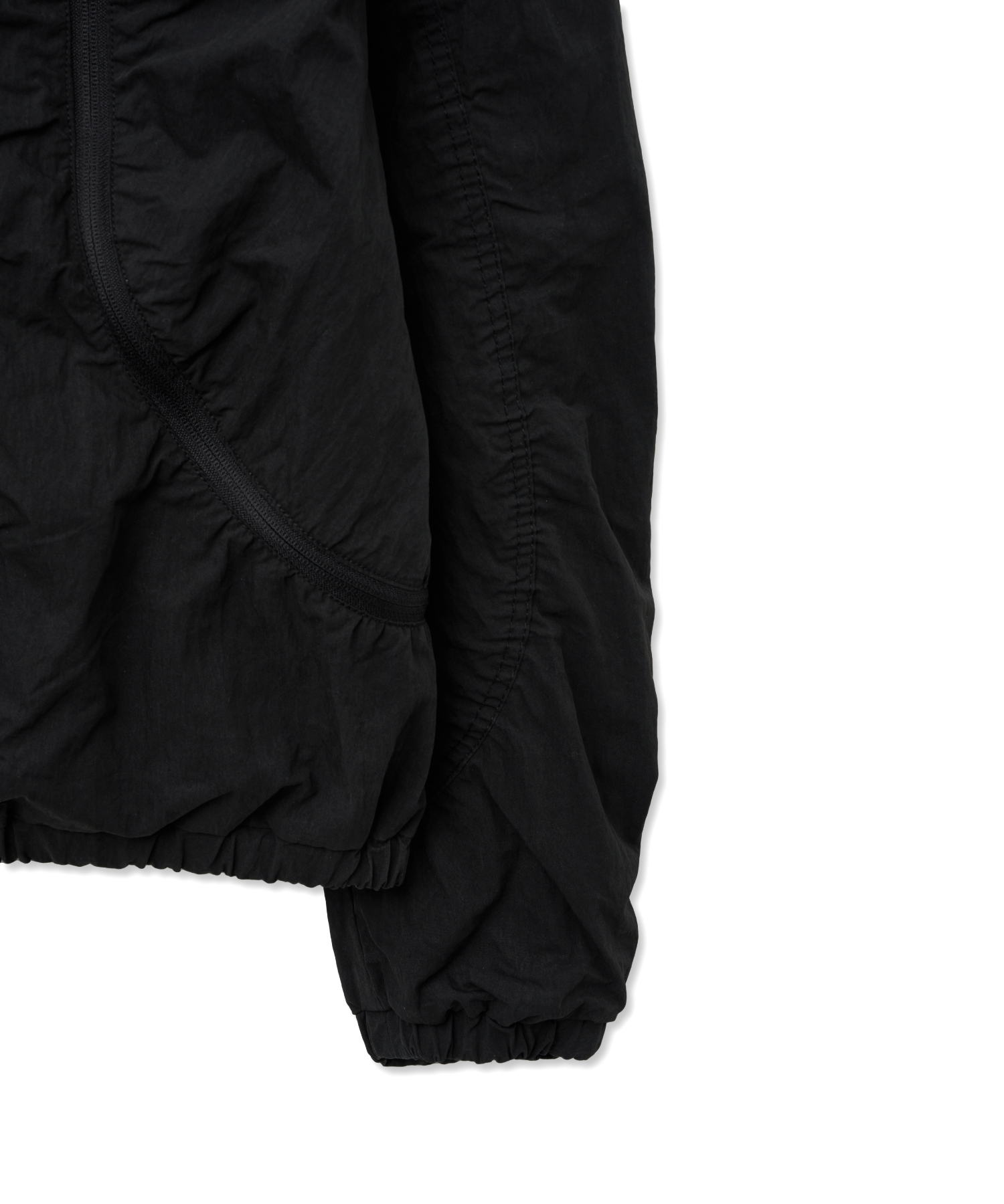 【IDWS】Nylon Shirring Zipper Jumper ★男女兼用★追跡付 MUSINSA | IDWS Nylon Shirring Zipper Jumper Black