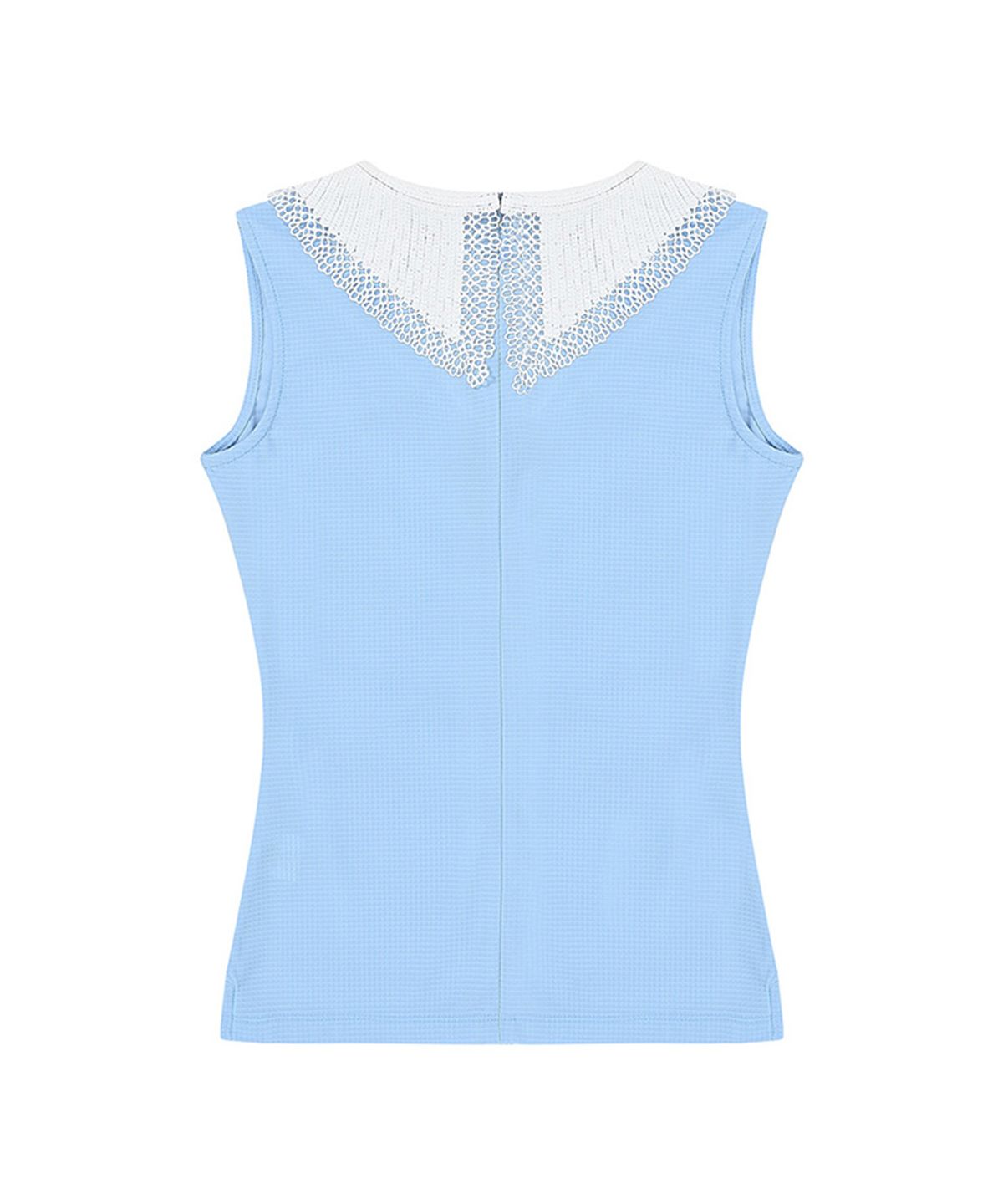 츄쿠츄(CHUCUCHU) C23M-TS007W 레이스 포인트 탑 (Sky blue)