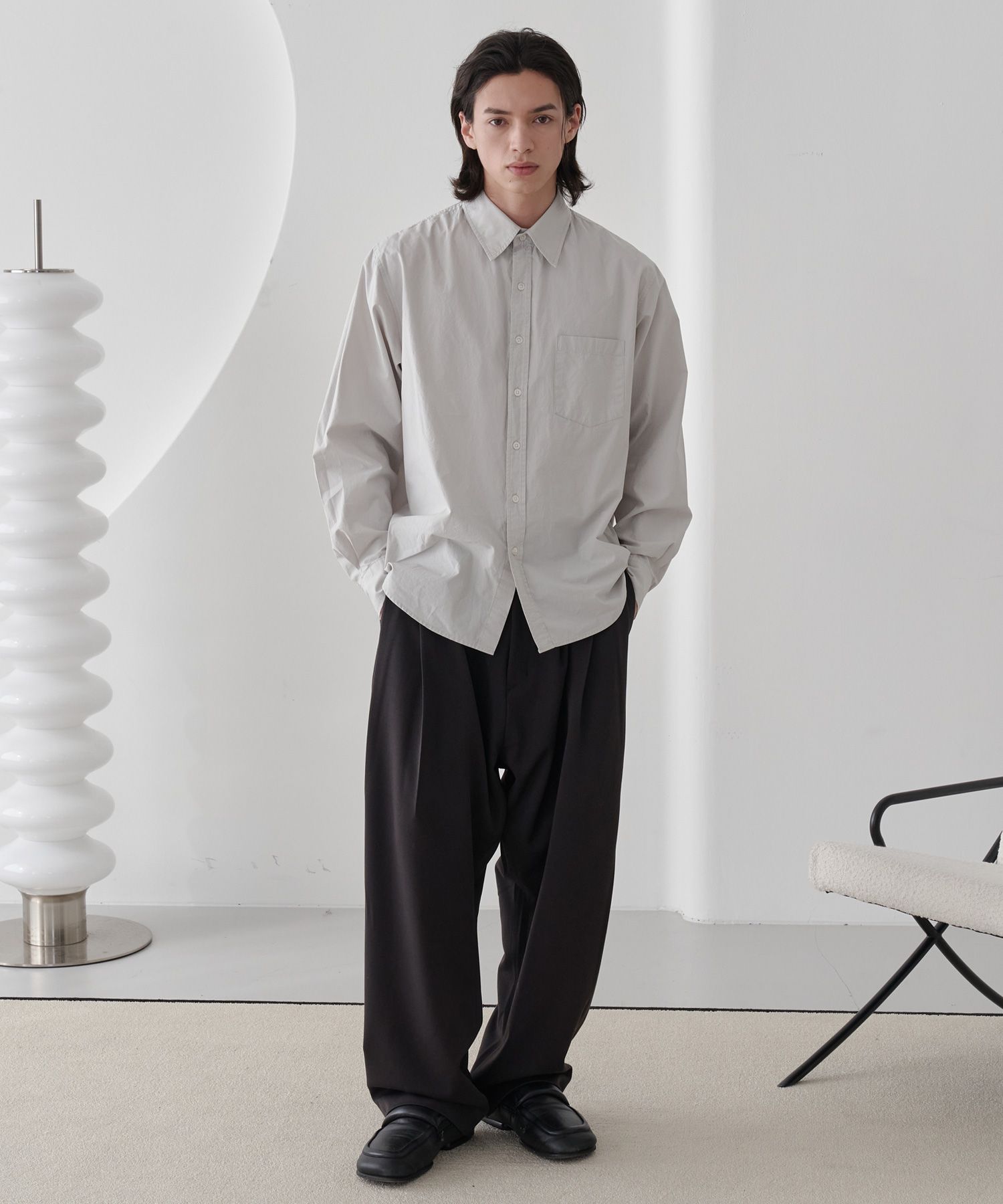 MUSINSA公式 | NOUN wide tapered pants (dark brown)