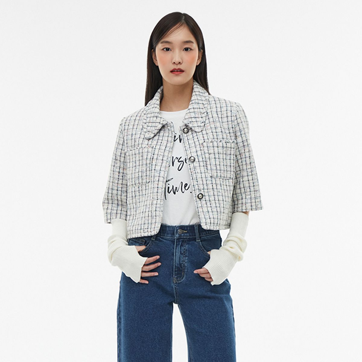 랩(LAP) 멀티 트위드 자켓 AQ1WJ268