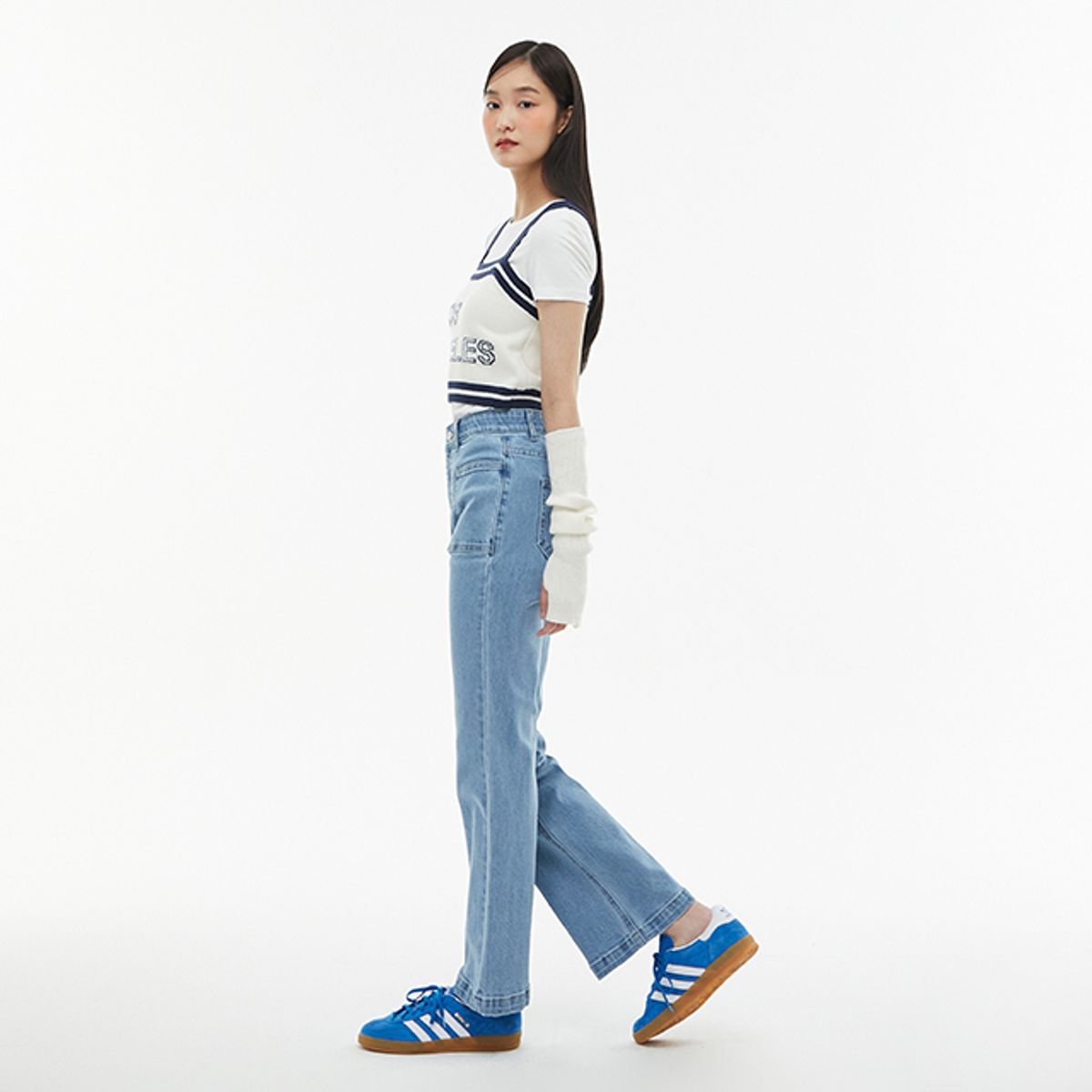 랩(LAP) 속밴드 앞포켓 부츠컷 데님팬츠 AQ7DP162
