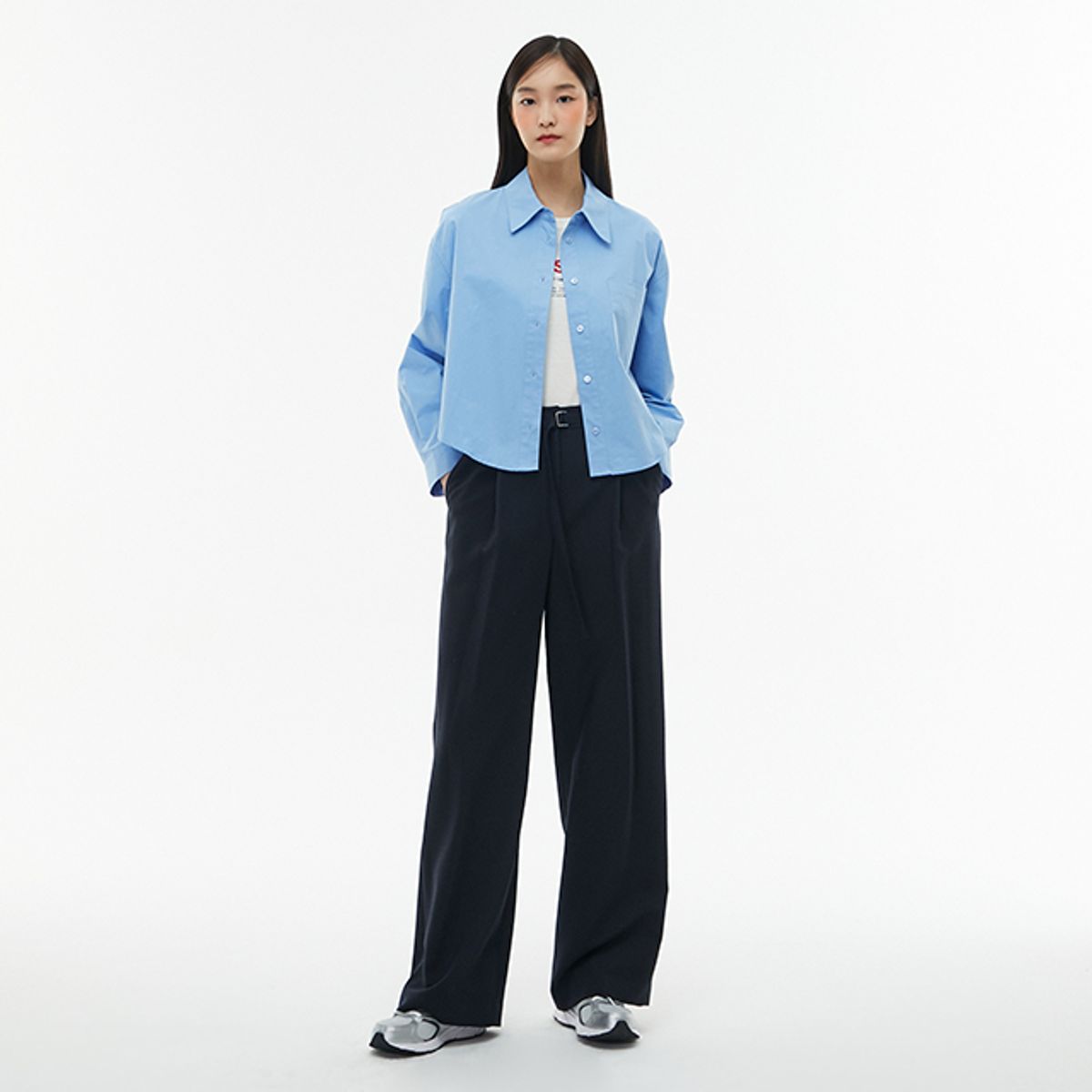 랩(LAP) (SET-하의) 벨티드 와이드 팬츠 AQ1WP265