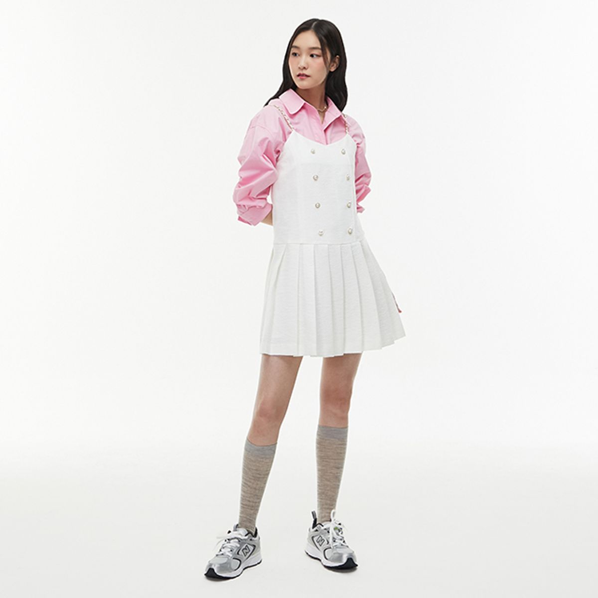 랩(LAP) 트위드 뷔스티에 원피스 AQ1WO261