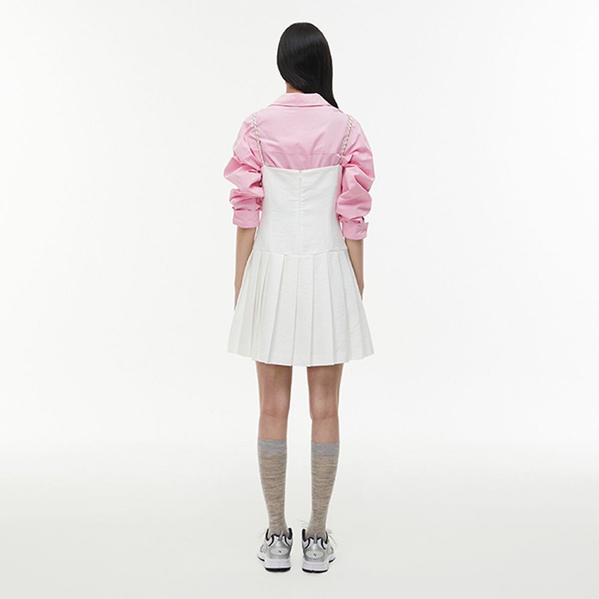 랩(LAP) 트위드 뷔스티에 원피스 AQ1WO261