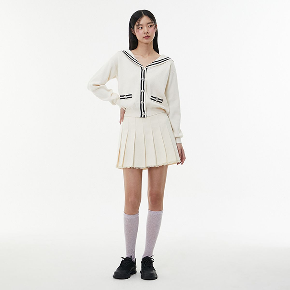 랩(LAP) 플리츠 숏치마 바지 AQ1WP261