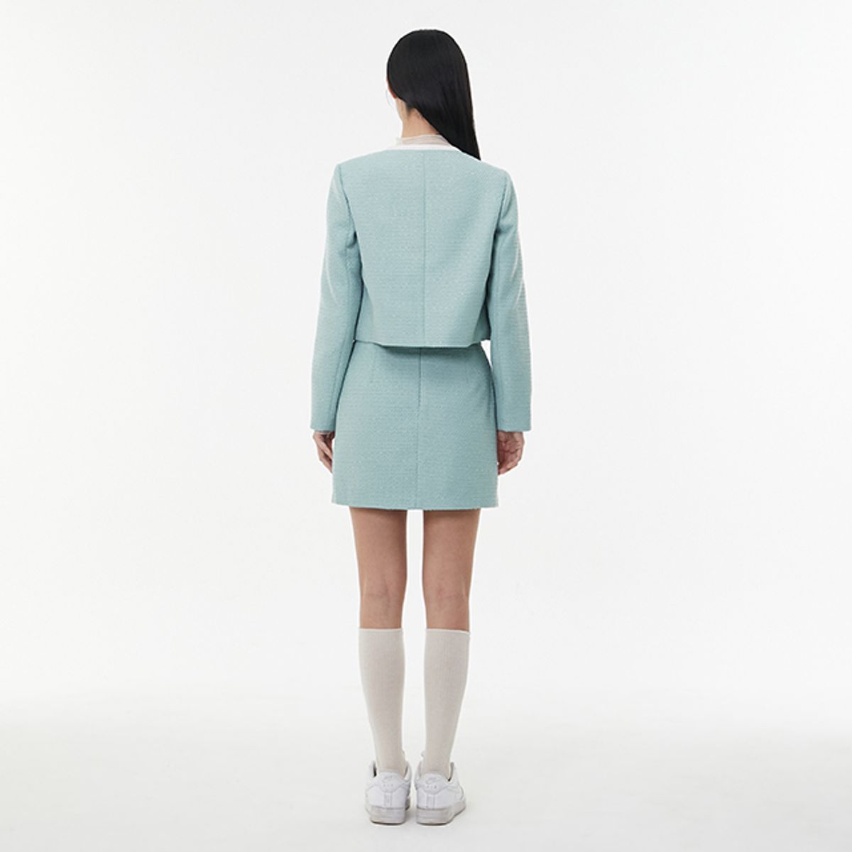 랩(LAP) (SET-하의) 트위드 미니 스커트 AQ1WS266