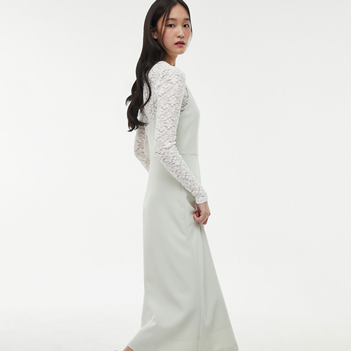 랩(LAP) (SET-상의) 뷔스티에 롱 원피스 AQ1WO260