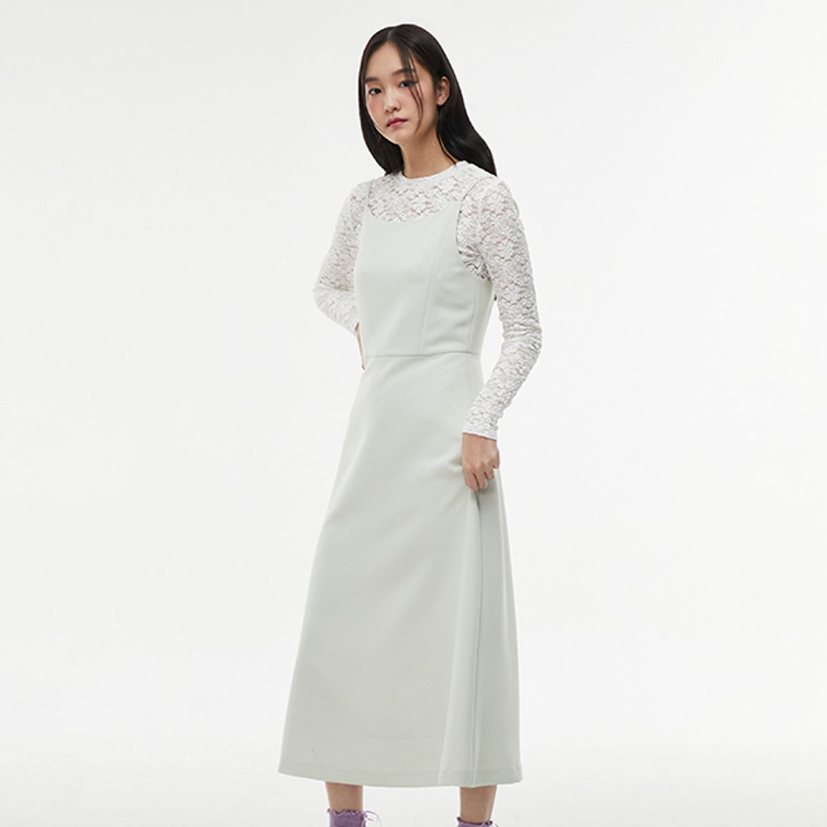 랩(LAP) (SET-상의) 뷔스티에 롱 원피스 AQ1WO260