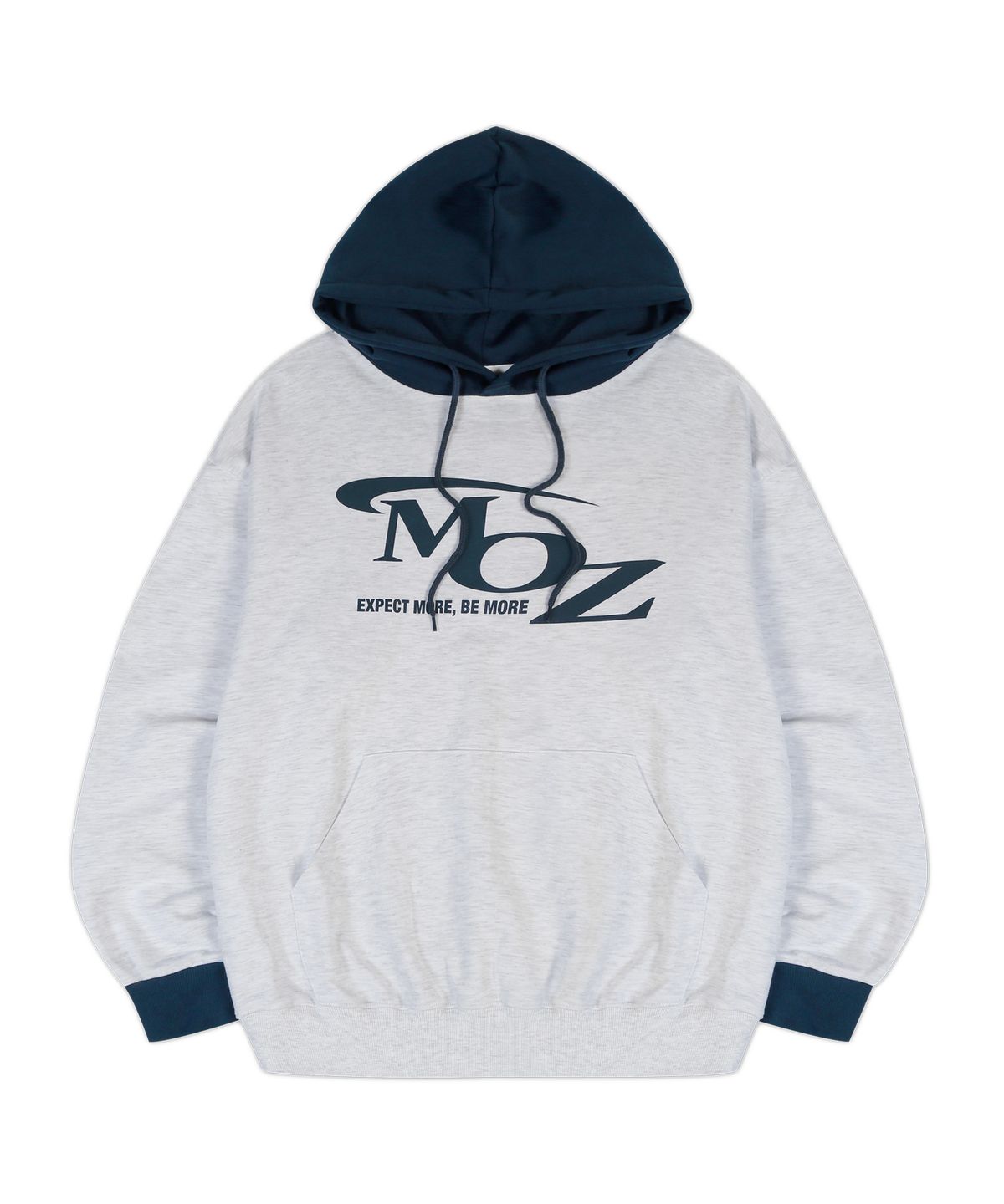 모즈모즈(MOZMOZ) 액티브 로고 배색 후드 백메란지