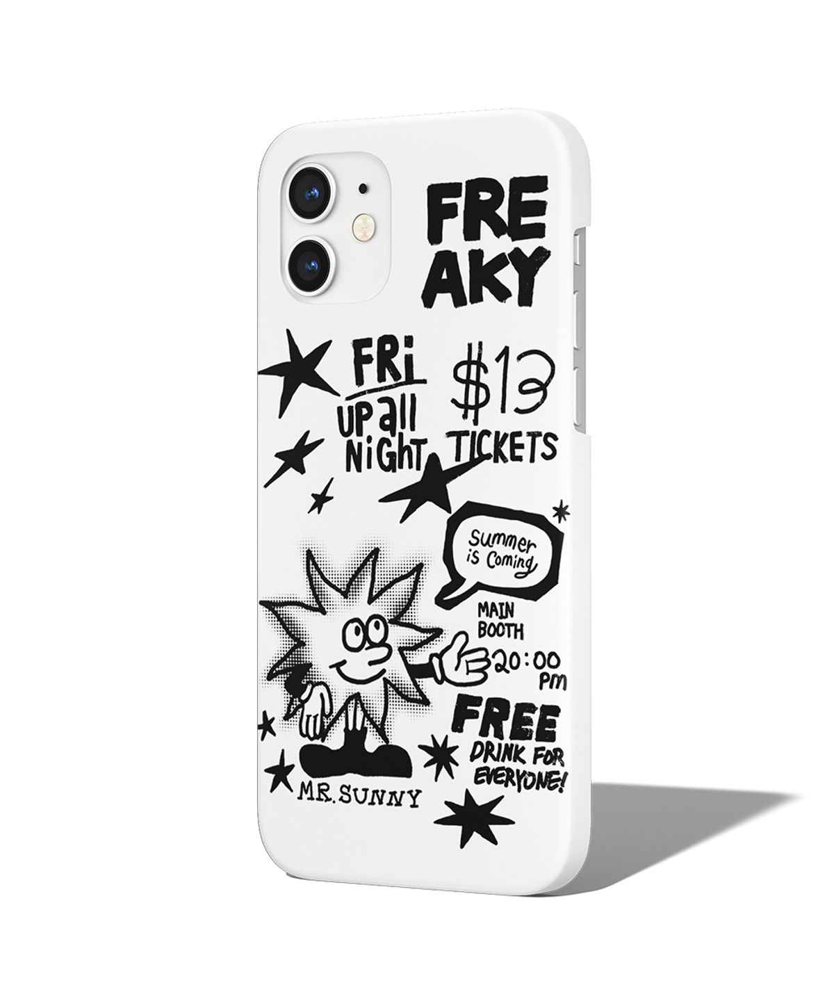 메인부스(MAINBOOTH) Freaky Doodle Phone Case(WHITE)