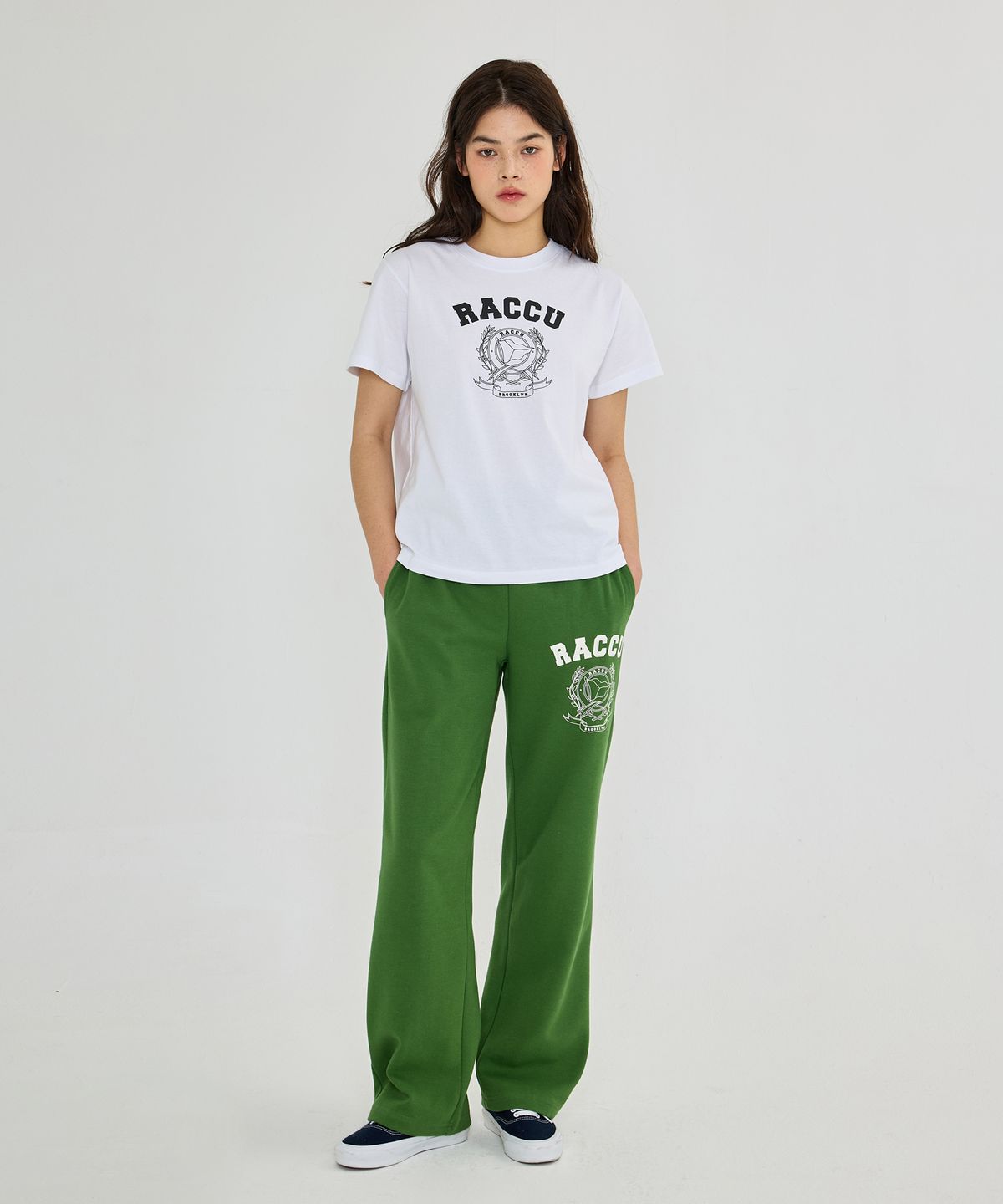 테이크이지(TAKEASY) 우먼스 월계수 와이드 팬츠(올리브그린)