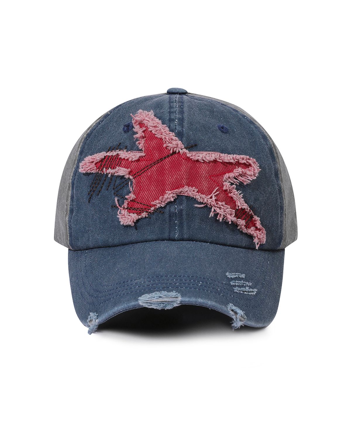 메인부스(MAINBOOTH) Starfish Damage Ball Cap(BLUE)