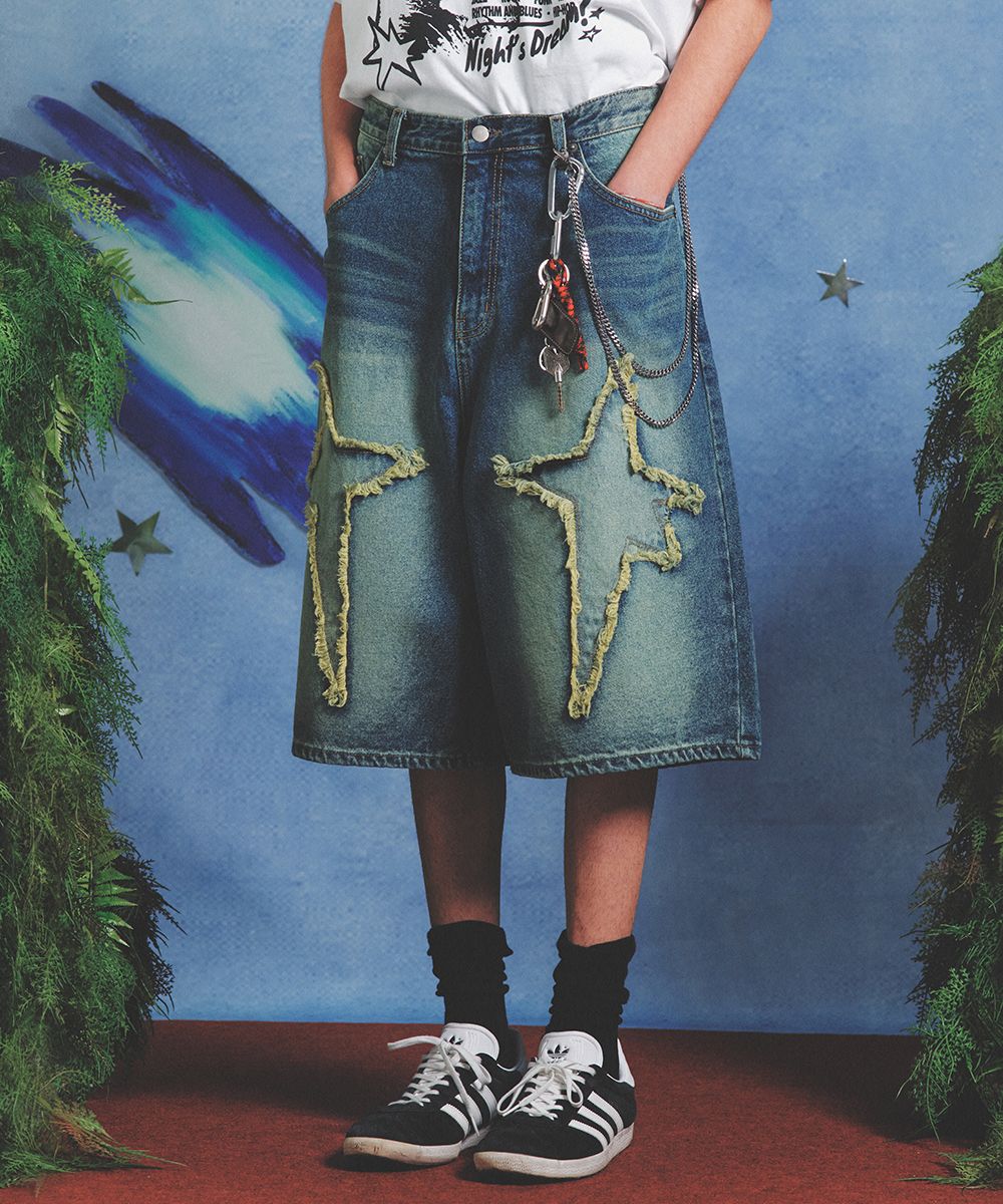 MUSINSA MAINBOOTH Spark Denim Shorts(BLUE)