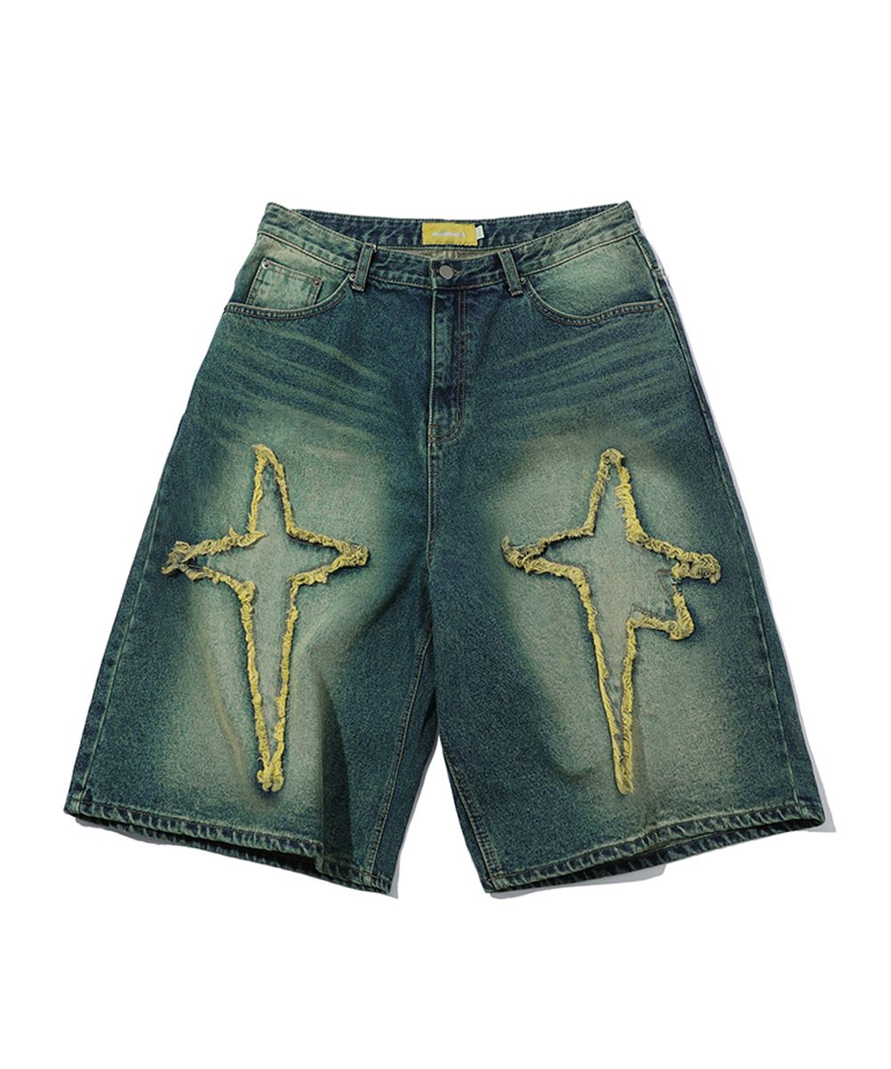 お*ま様 MAINBOOTH Spark Denim Shorts ハーフパンツ MUSINSA公式 | MAINBOOTH Spark Denim Shorts(BLUE)