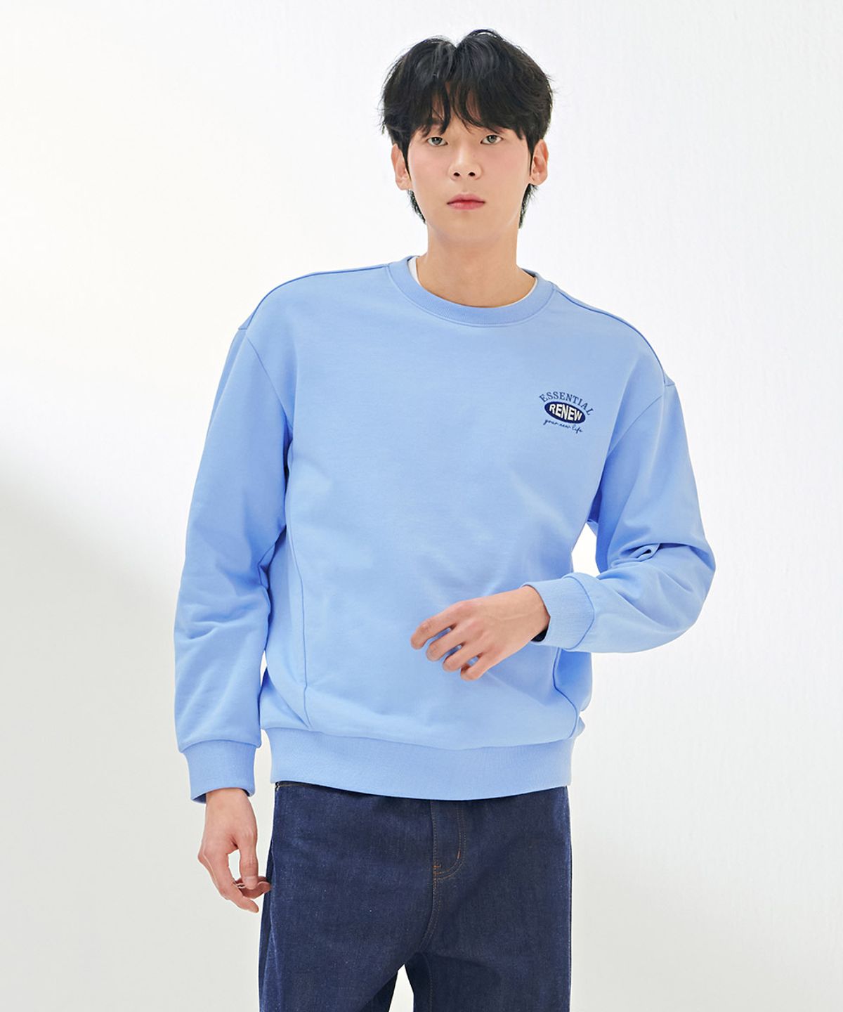 체이스컬트(CHASECULT) 공용 에센셜 맨투맨 티셔츠-DAZU5101B0D