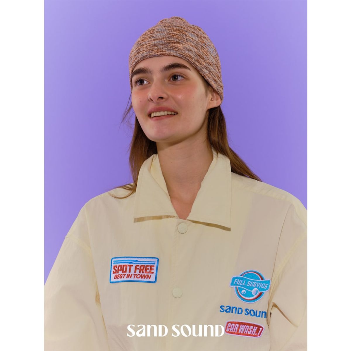 샌드 사운드(SAND SOUND) Chain Logo Beanie  Camel