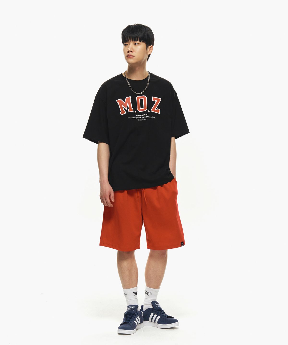 모즈모즈(MOZMOZ) MOZ 오버핏 반팔티셔츠 블랙
