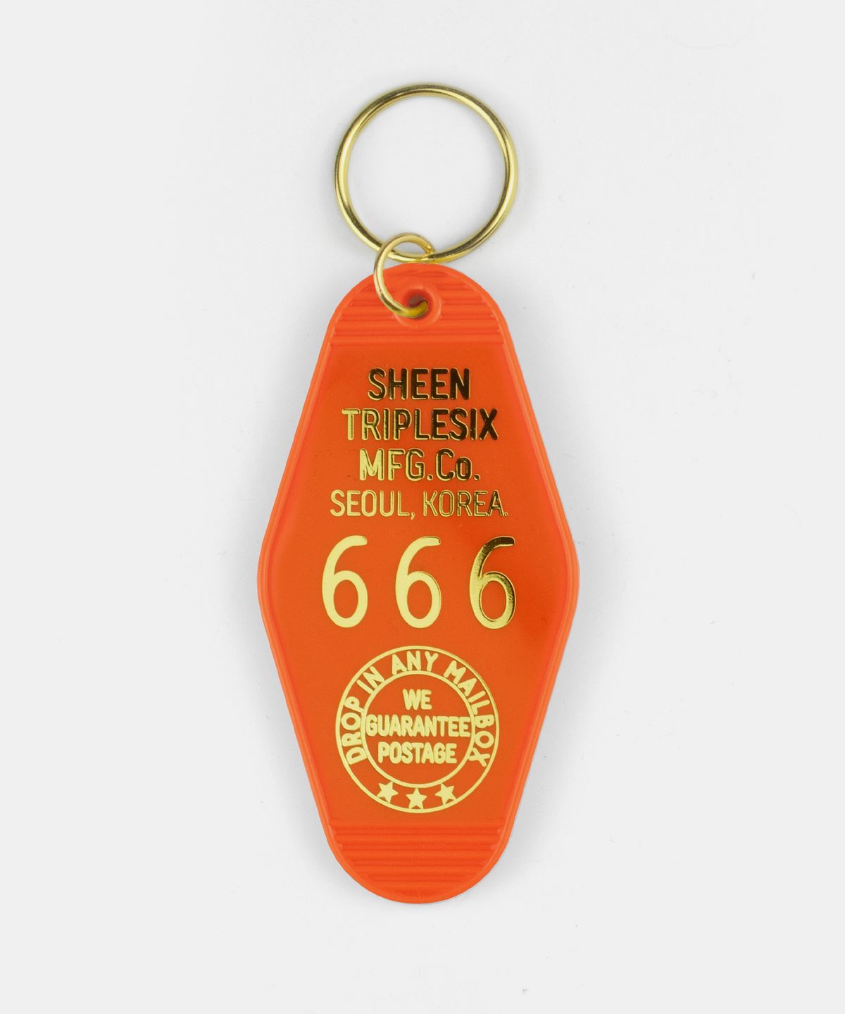 신트리플식스(SHEEN666) 룸 666 모텔 키 홀더 블랙/화이트