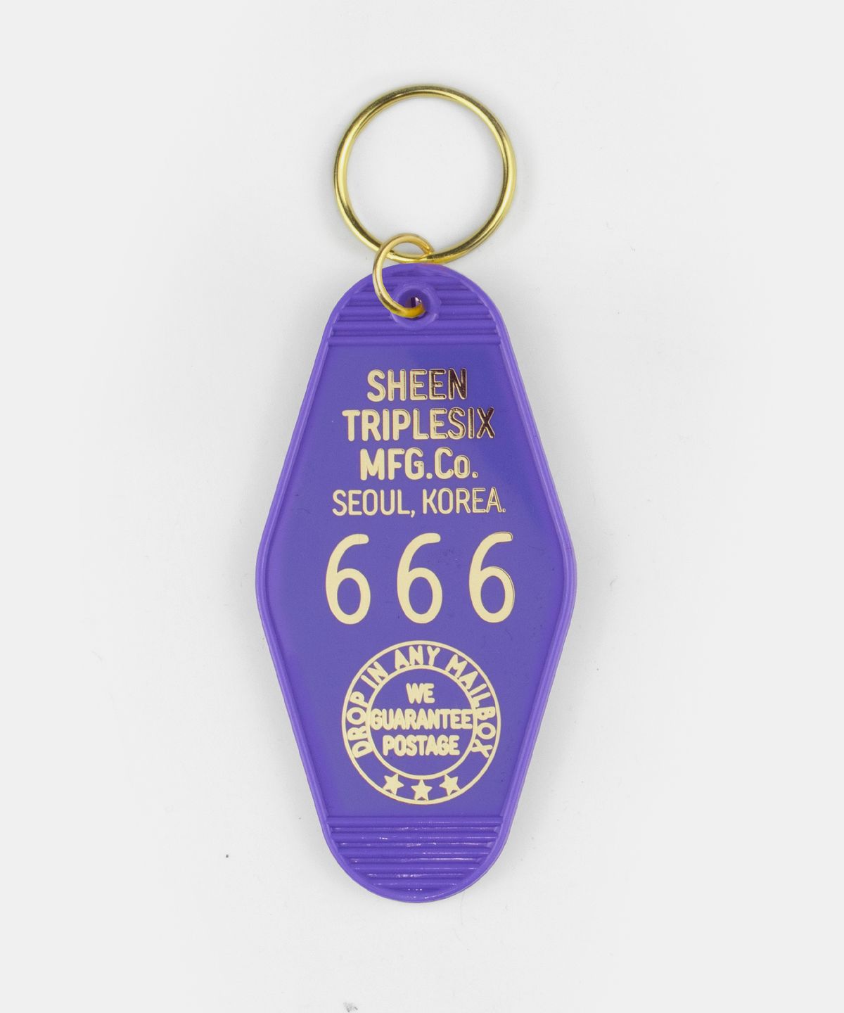 신트리플식스(SHEEN666) 룸 666 모텔 키 홀더 블랙/화이트