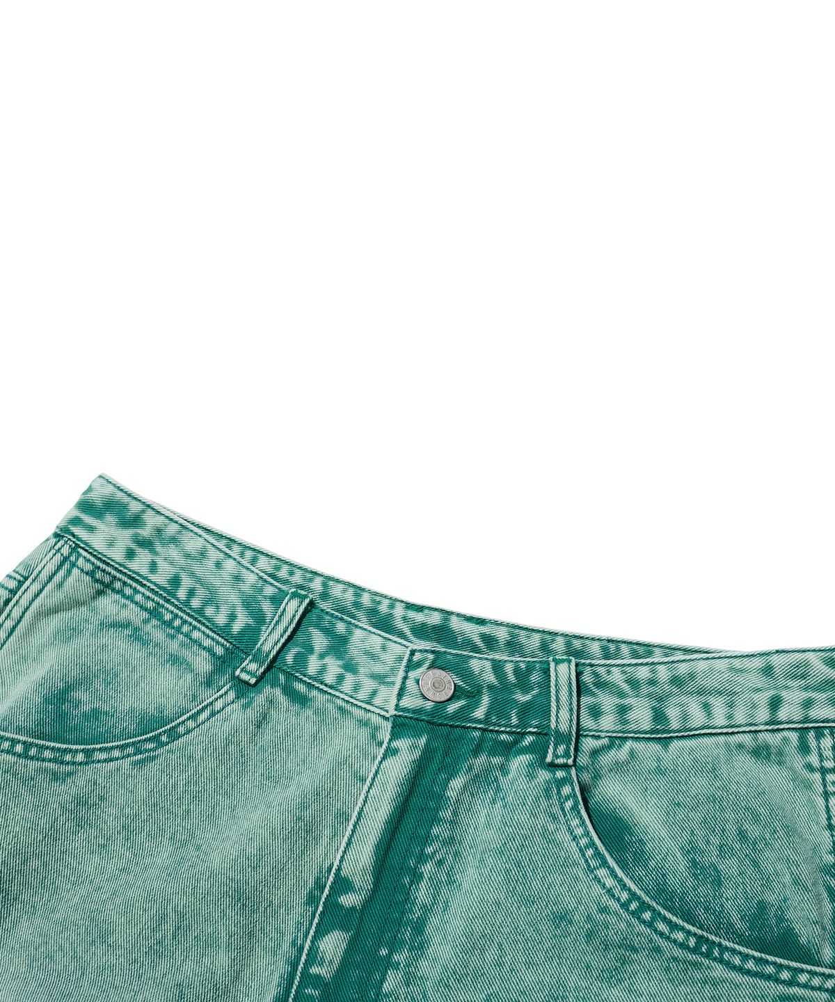 브라운브레스(BROWNBREATH) DESTROYED WASHED JEAN - GREEN