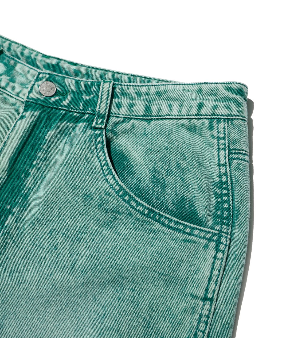 브라운브레스(BROWNBREATH) DESTROYED WASHED JEAN - GREEN
