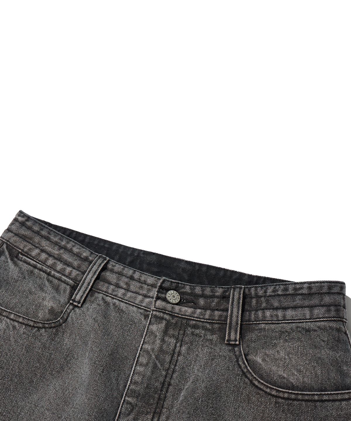 브라운브레스(BROWNBREATH) PATCHED STRAIGHT PANTS - BLACK