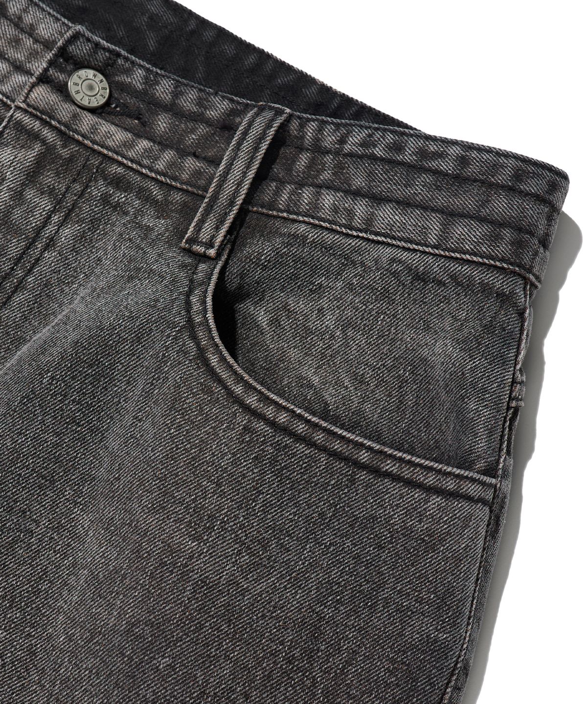 브라운브레스(BROWNBREATH) PATCHED STRAIGHT PANTS - BLACK