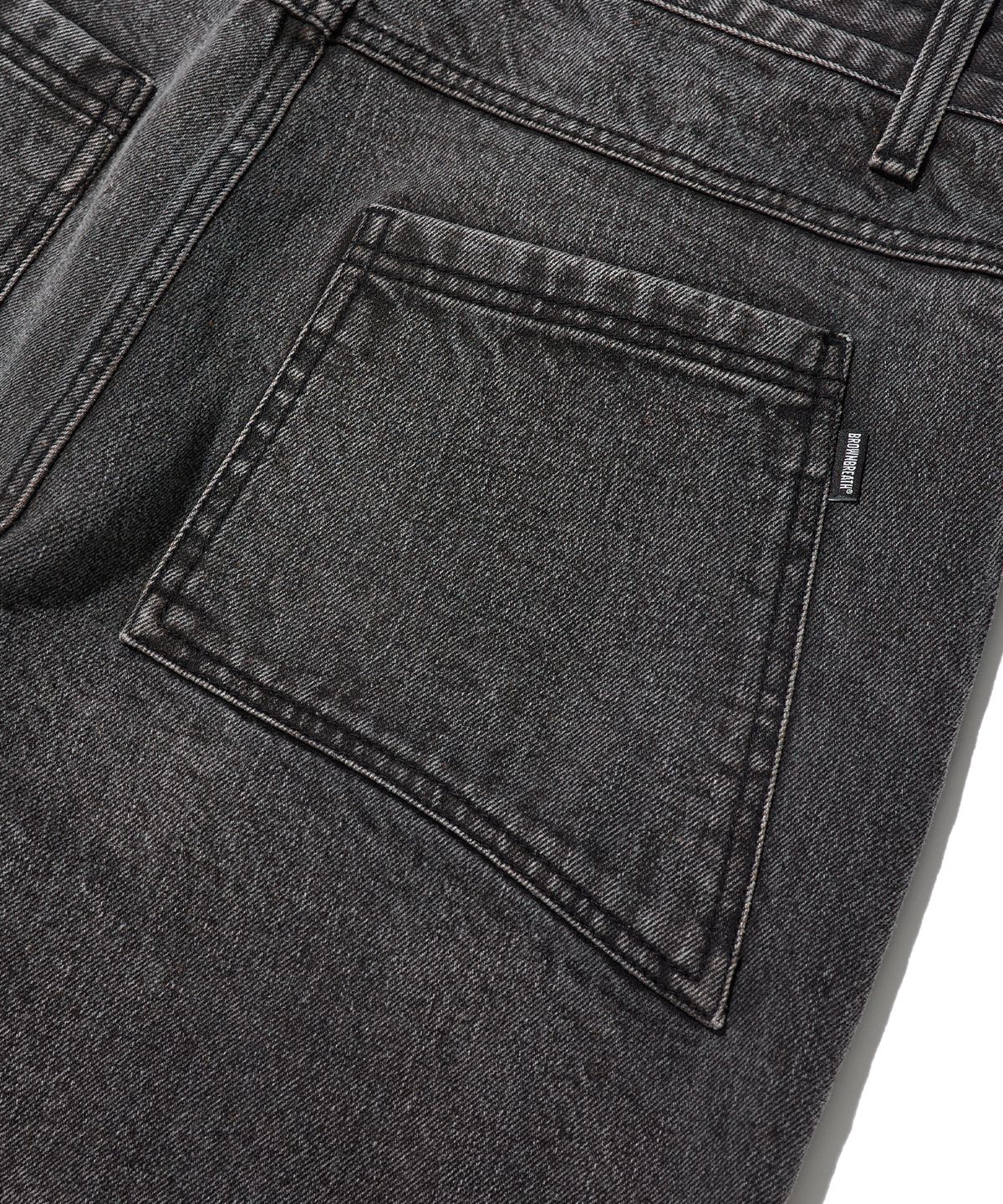브라운브레스(BROWNBREATH) PATCHED STRAIGHT PANTS - BLACK