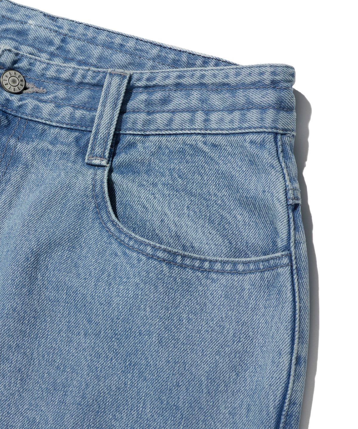 브라운브레스(BROWNBREATH) PATCHED STRAIGHT PANTS - LIGHT BLUE