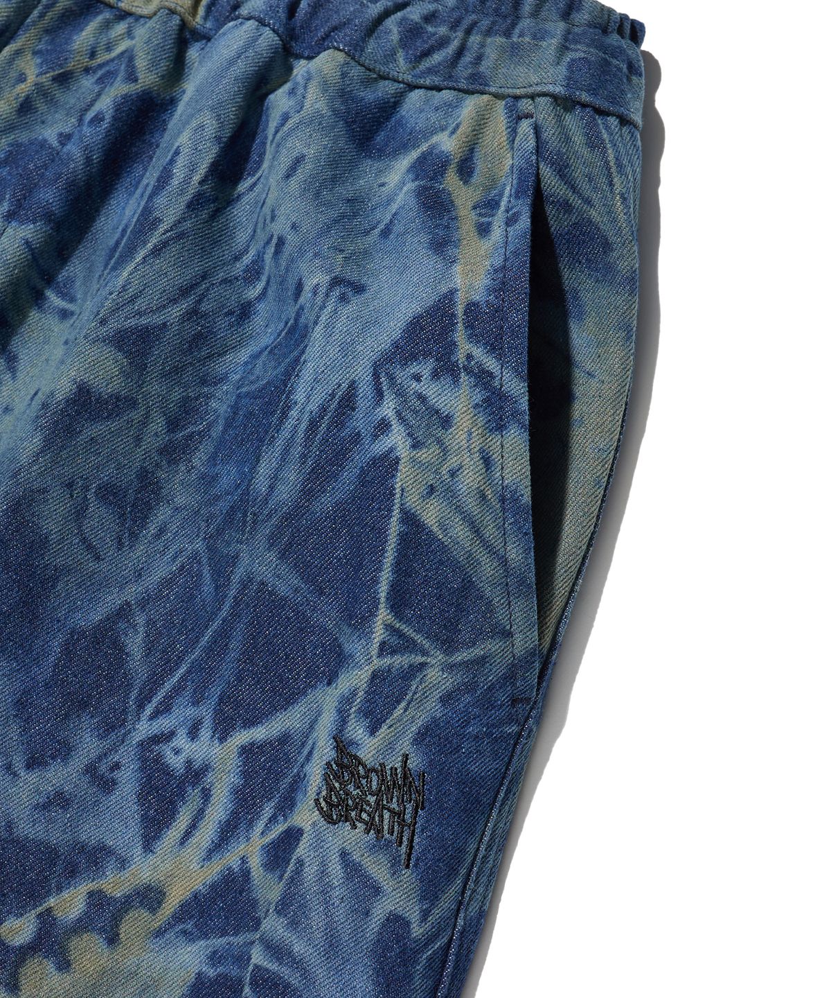 브라운브레스(BROWNBREATH) TAG FLASH BANDING PANTS - INDIGO