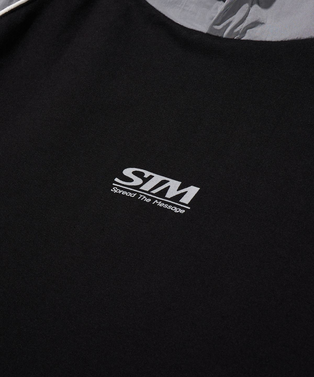 브라운브레스(BROWNBREATH) STM 2TONE HOODIE - BLACK
