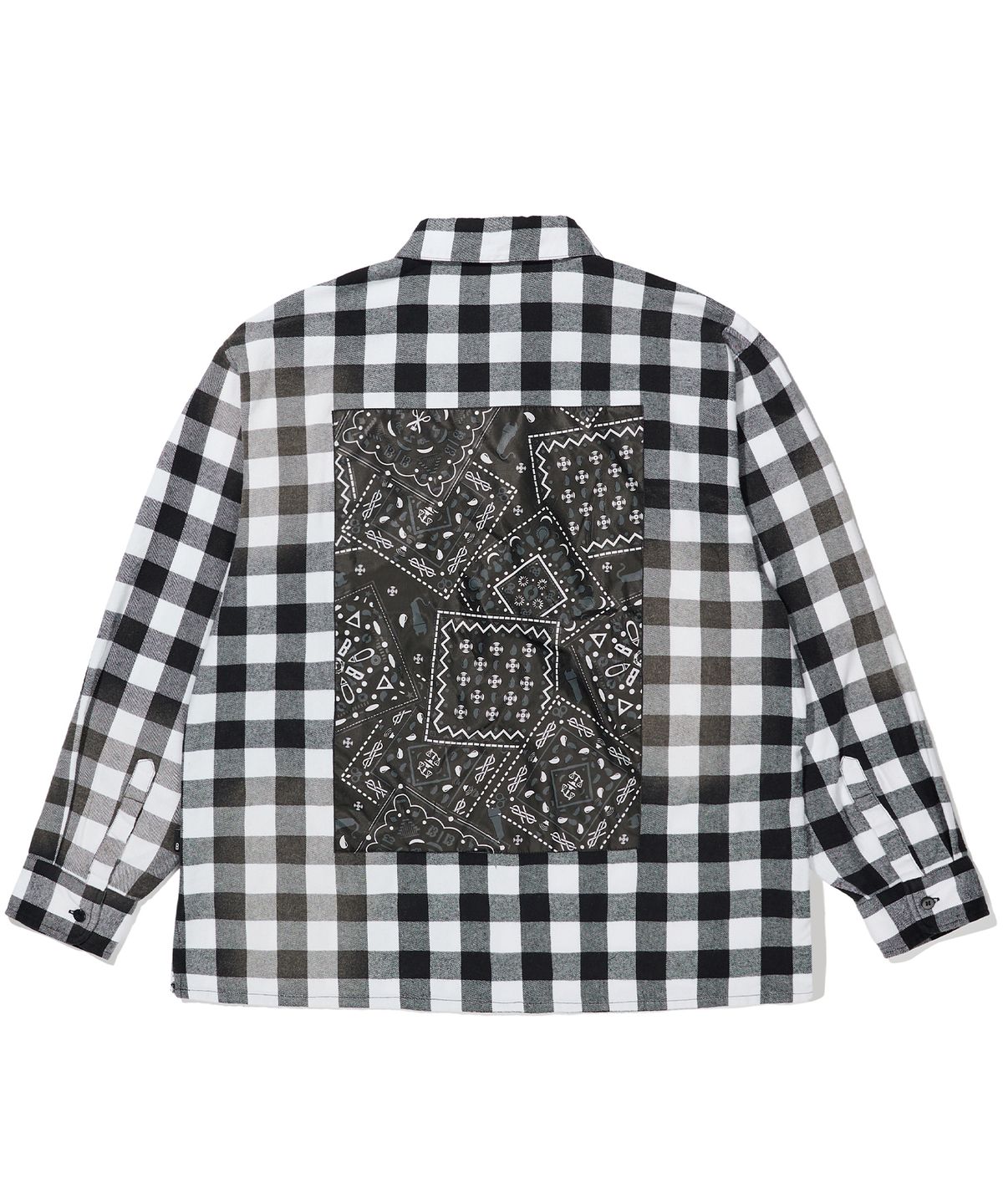 브라운브레스(BROWNBREATH) PAISLEY CHECK SHIRT - WHITE