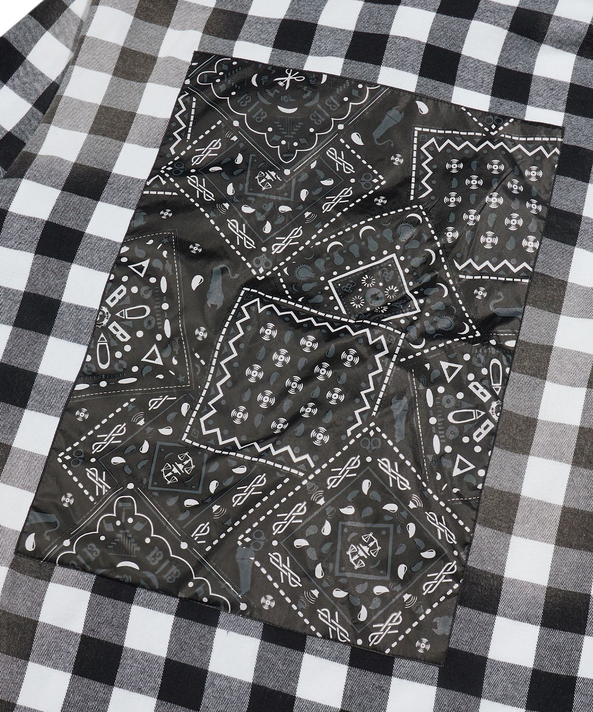 브라운브레스(BROWNBREATH) PAISLEY CHECK SHIRT - WHITE