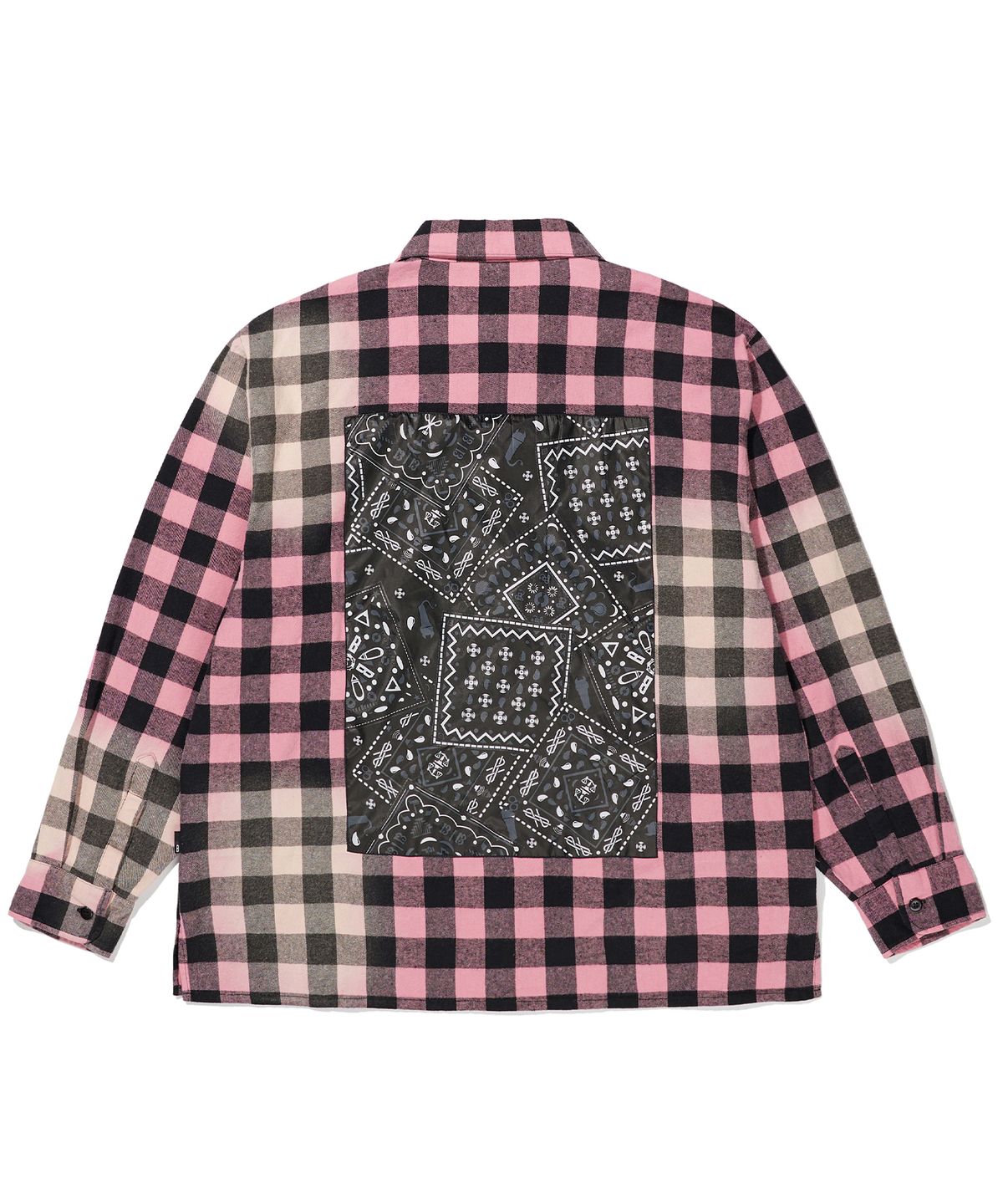 브라운브레스(BROWNBREATH) PAISLEY CHECK SHIRT - PINK