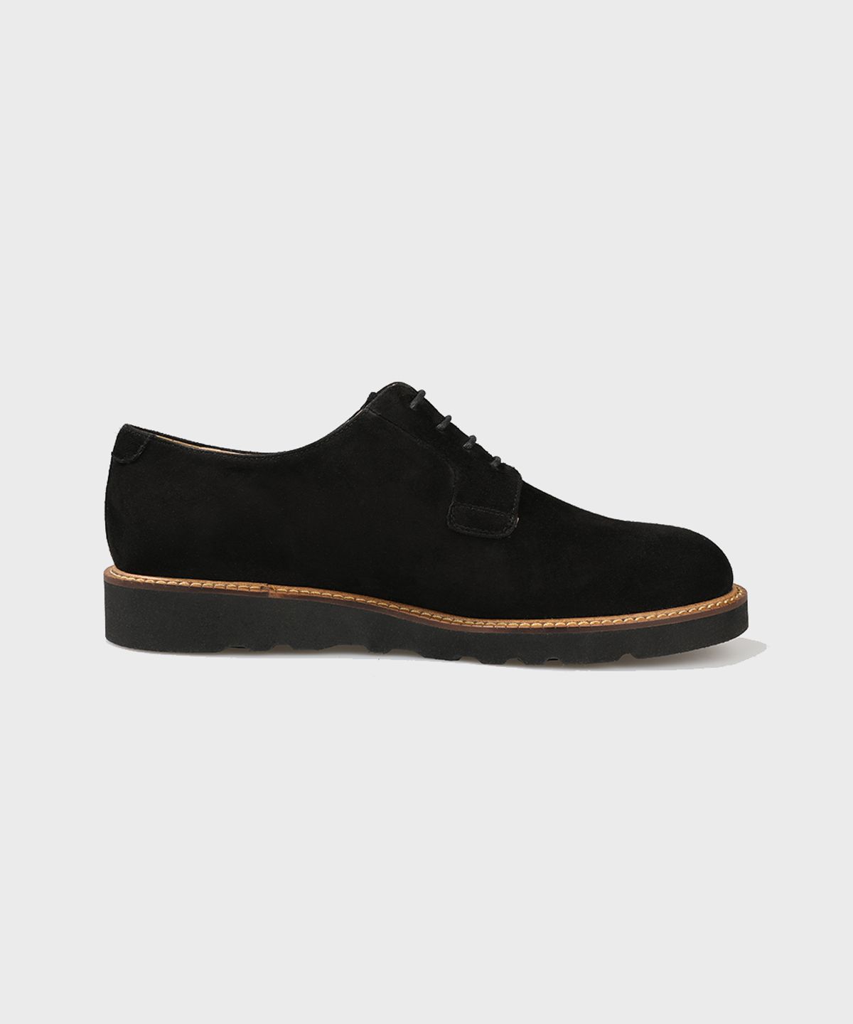 피렌체 아뜨리에(FIRENZE ATELIER) 우드웰트 캐주얼솔 스웨이드 더비 5400-QS [BLACK]