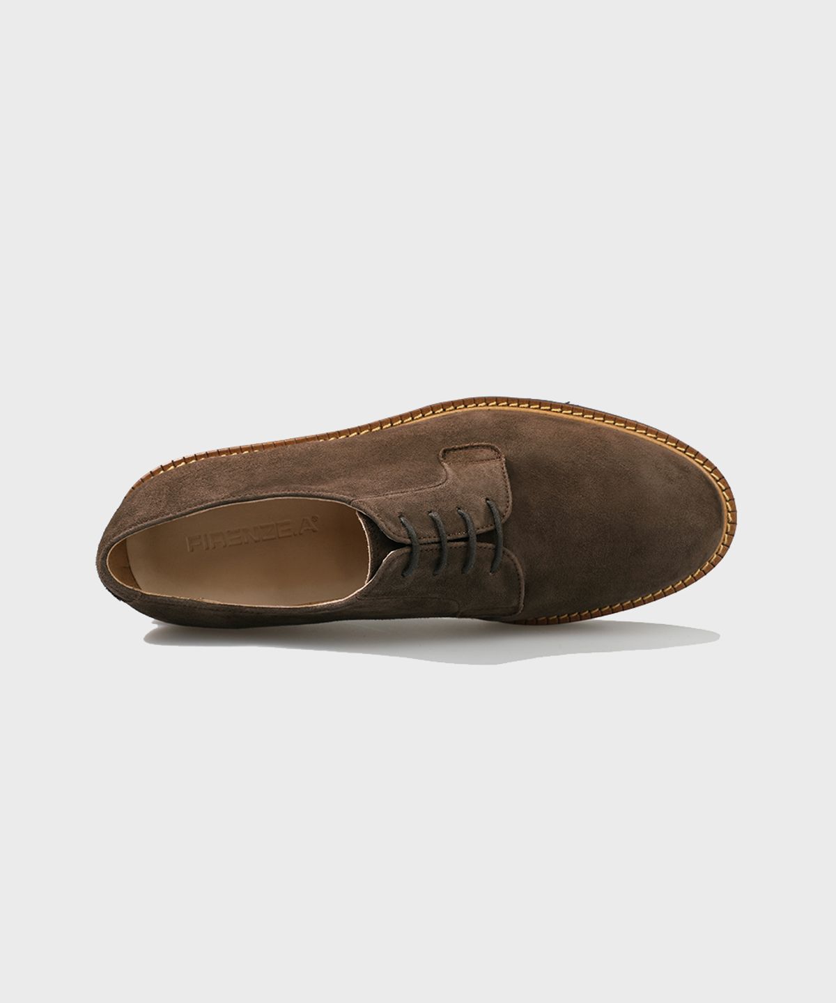 피렌체 아뜨리에(FIRENZE ATELIER) 우드웰트 캐주얼솔 스웨이드 더비 5400-QS [DARK BROWN]