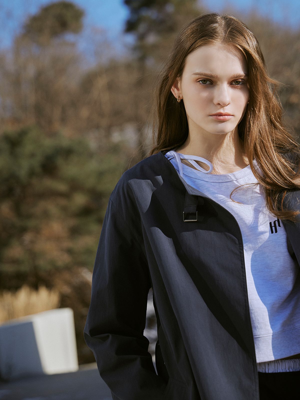 헌치(HUNCH) No collar no button trench coat