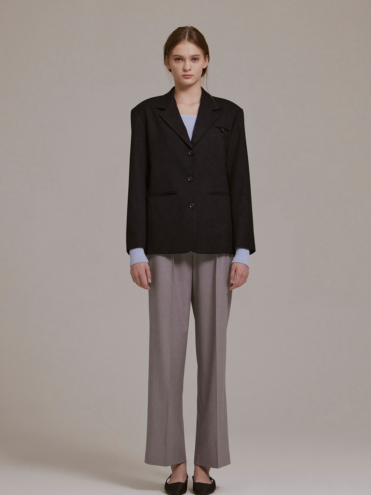헌치(HUNCH) Belted two button highwaist pintuck pants (2color)