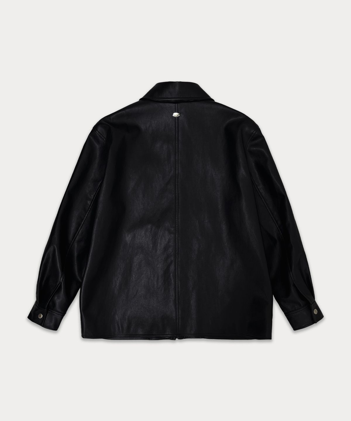 썸웨어버터(SOMEWHEREBUTTER) Half line leather jacket - black