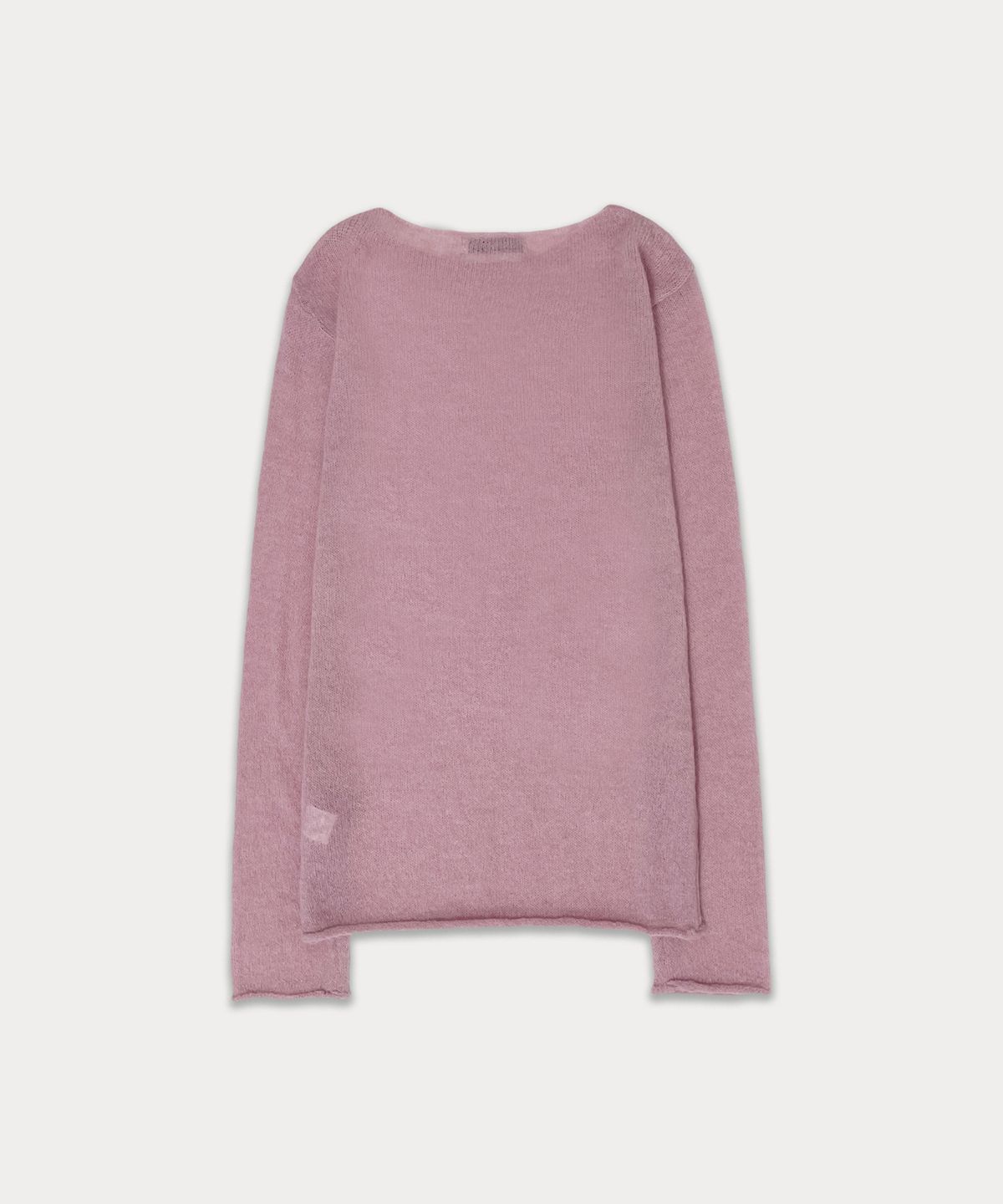 썸웨어버터(SOMEWHEREBUTTER) See-through long sleeve knit - pink