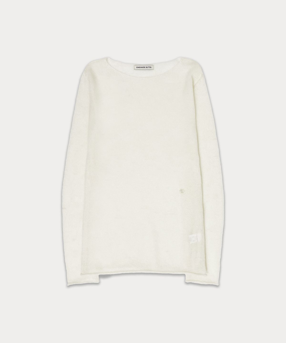 썸웨어버터(SOMEWHEREBUTTER) See-through long sleeve knit - ivory