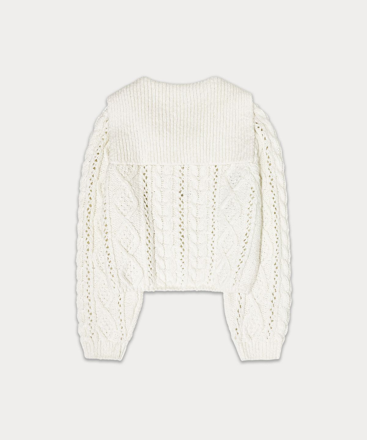 썸웨어버터(SOMEWHEREBUTTER) Ribbon cable cardigan - ivory