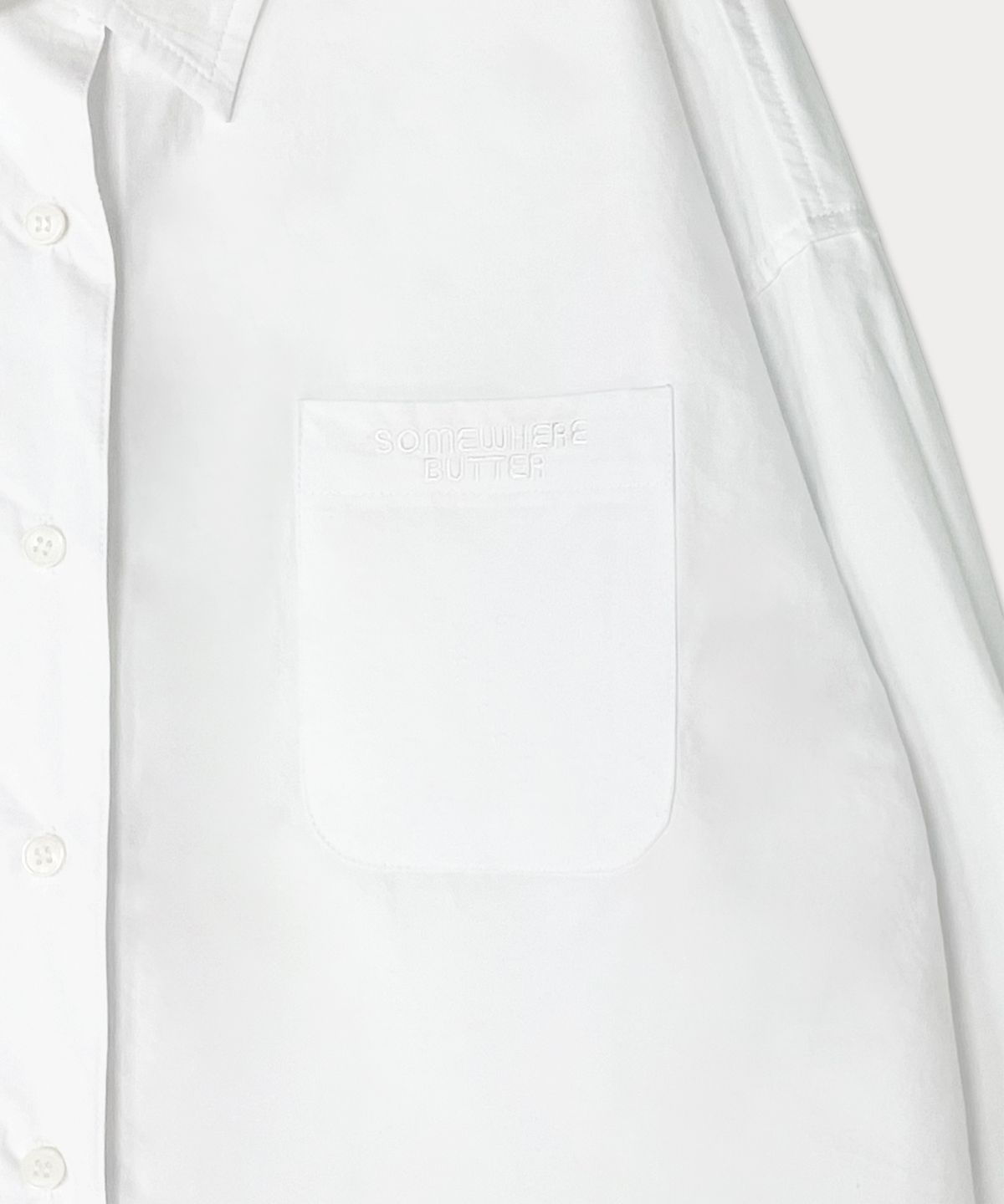 썸웨어버터(SOMEWHEREBUTTER) Classic cotton shirt - white