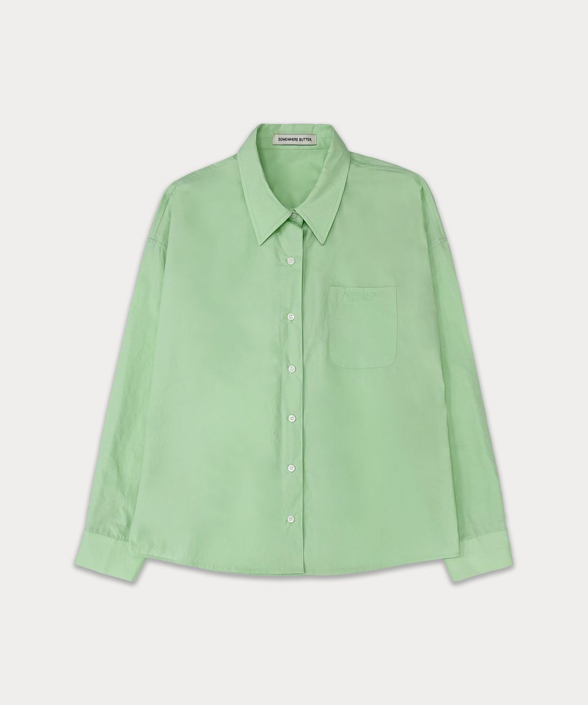 썸웨어버터(SOMEWHEREBUTTER) Classic cotton shirt - mint